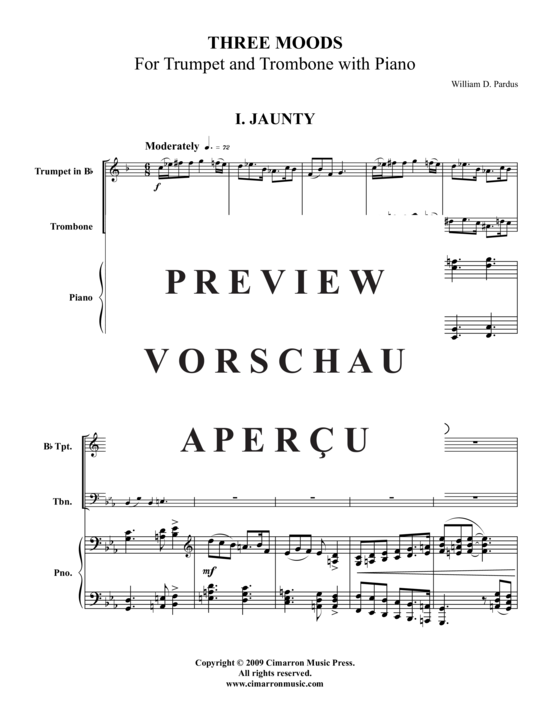 Product gallery: Page 2 of 21 Three Moods , , (trumpet, trombone + piano)