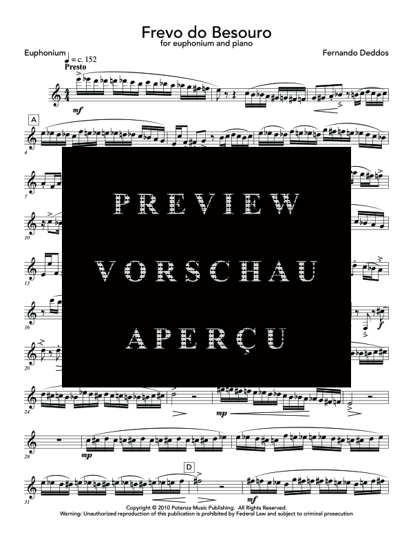 Product gallery: Page 10 of 11 Frevo do Besouro, , (euphonium and piano)