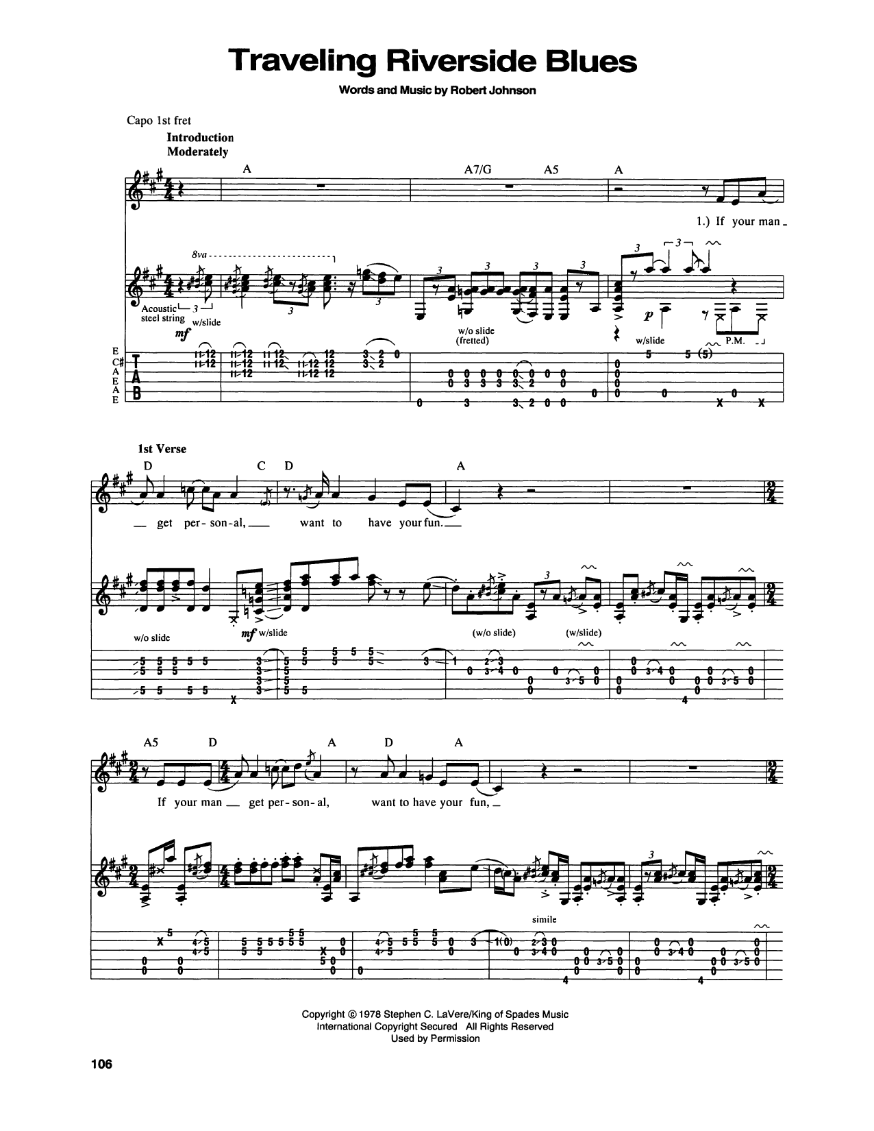 Produktgalerie: Seite 1 von 1 Traveling Riverside Blues, Robert Johnson, Gitarre