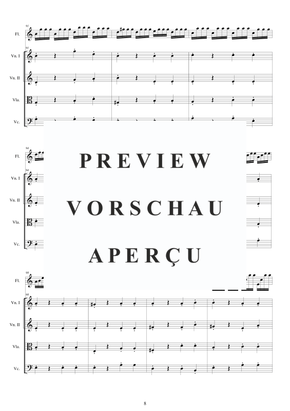 Produktgalerie: Seite 9 von 11 Concerto No.12 to 5 in C-Dur Op.5, , Querflöte Solo und Streicher Ensemble