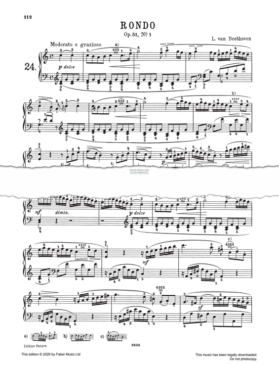 Produktgalerie: Seite 1 von 1 Rondo in C major op.51.1, Ludwig van Beethoven, Klavier