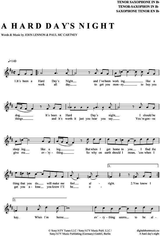 Product picture to: A Hard Day´s Night Beatles