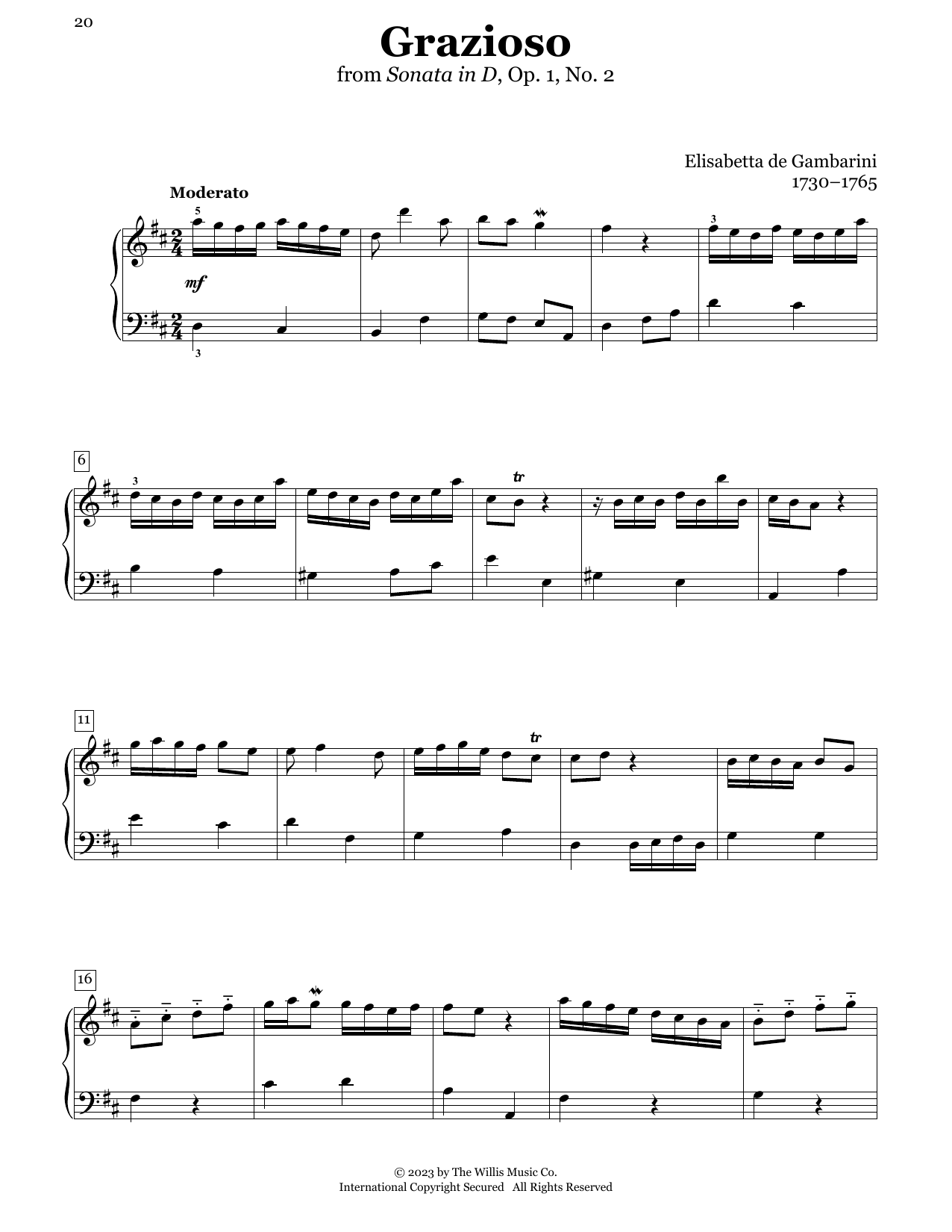 Produktbild zu: Grazioso, Op. 1, No. 2