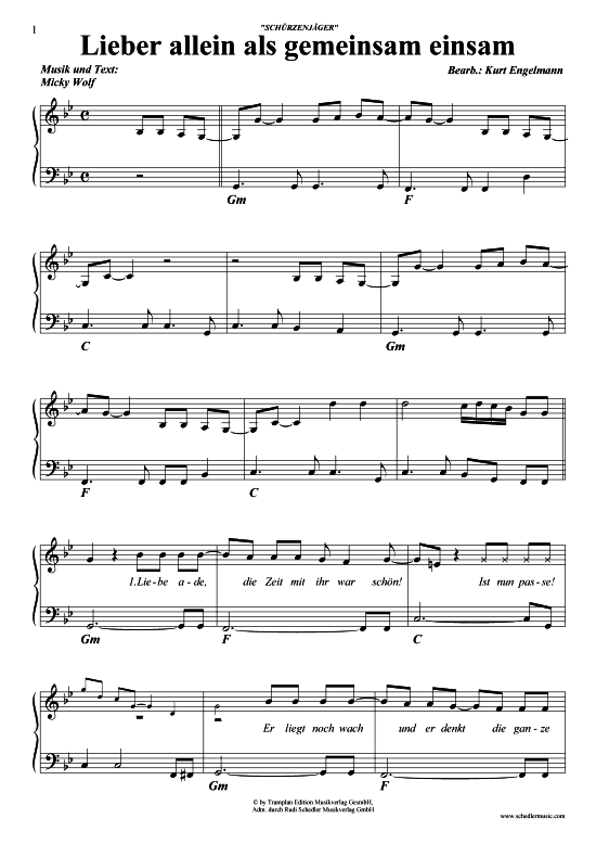 Produktbild zu: Lieber allein als gemeinsam einsam Zillertaler Schürzenjäger