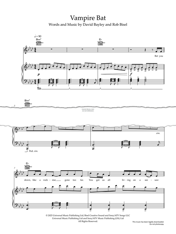 Produktgalerie: Seite 1 von 1 Vampire Bat, Glass Animals, Gesang, Gitarre, Klavier