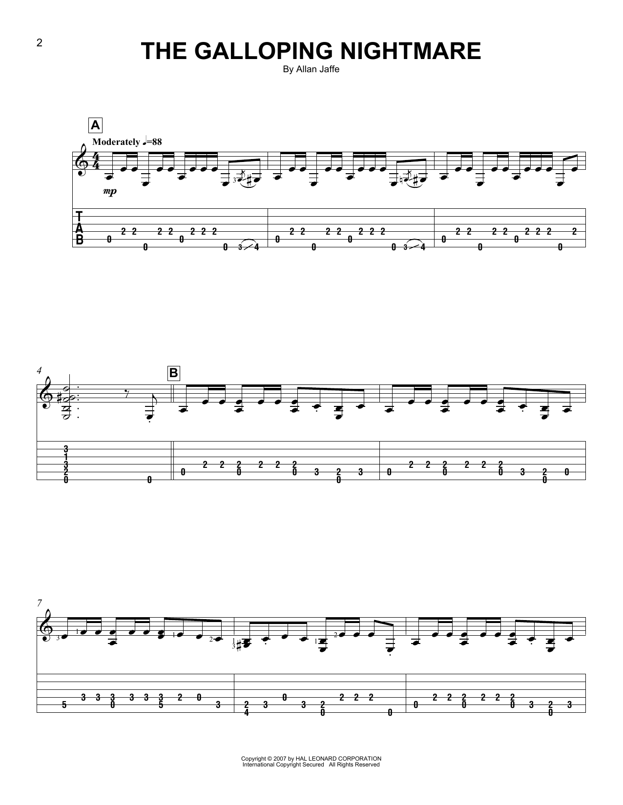Produktgalerie: Seite 1 von 1 The Galloping Nightmare, Allan Jaffe, Gitarre