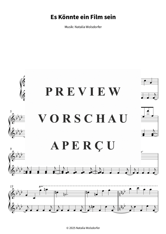 Produktgalerie: Seite 5 von 9 Es Könnte ein Film sein, , Klavier Solo