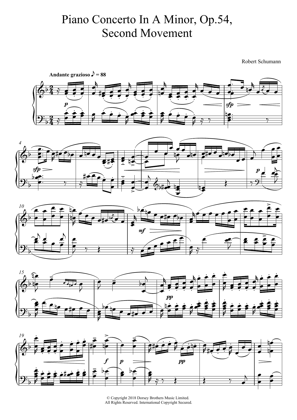 Product picture to: Piano Concerto In A Minor, Op.54, Second Movement