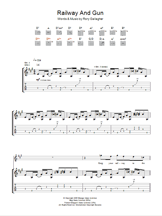 Produktgalerie: Seite 1 von 1 Railway And Gun, Taste, Gitarre