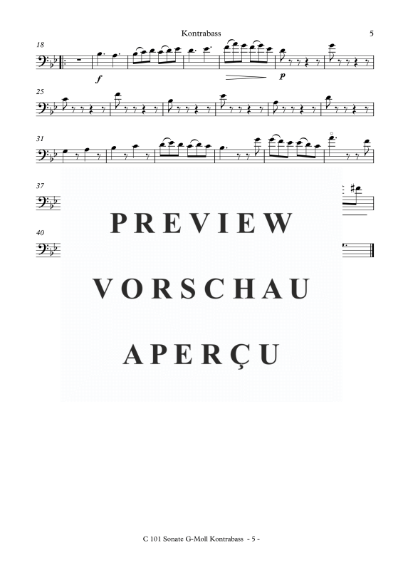 Produktgalerie: Seite 6 von 11 Sonate g-moll, , Cello und Kontrabass