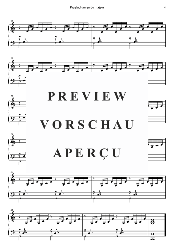 Produktgalerie: Seite 6 von 6 Praeludium en do majeur - BWV 846a, , Klavier Solo
