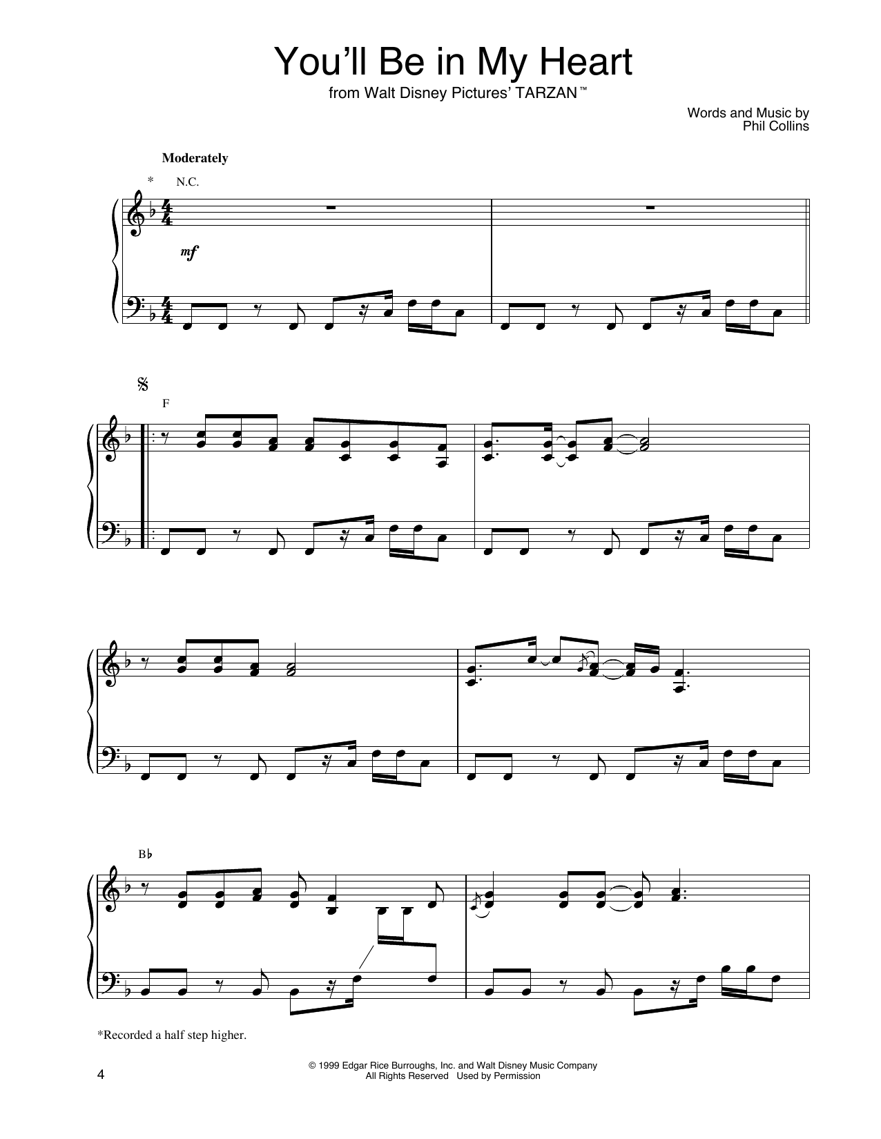 Product gallery: Page 1 of 1 You'll Be In My Heart (from Tarzan), John Tesh