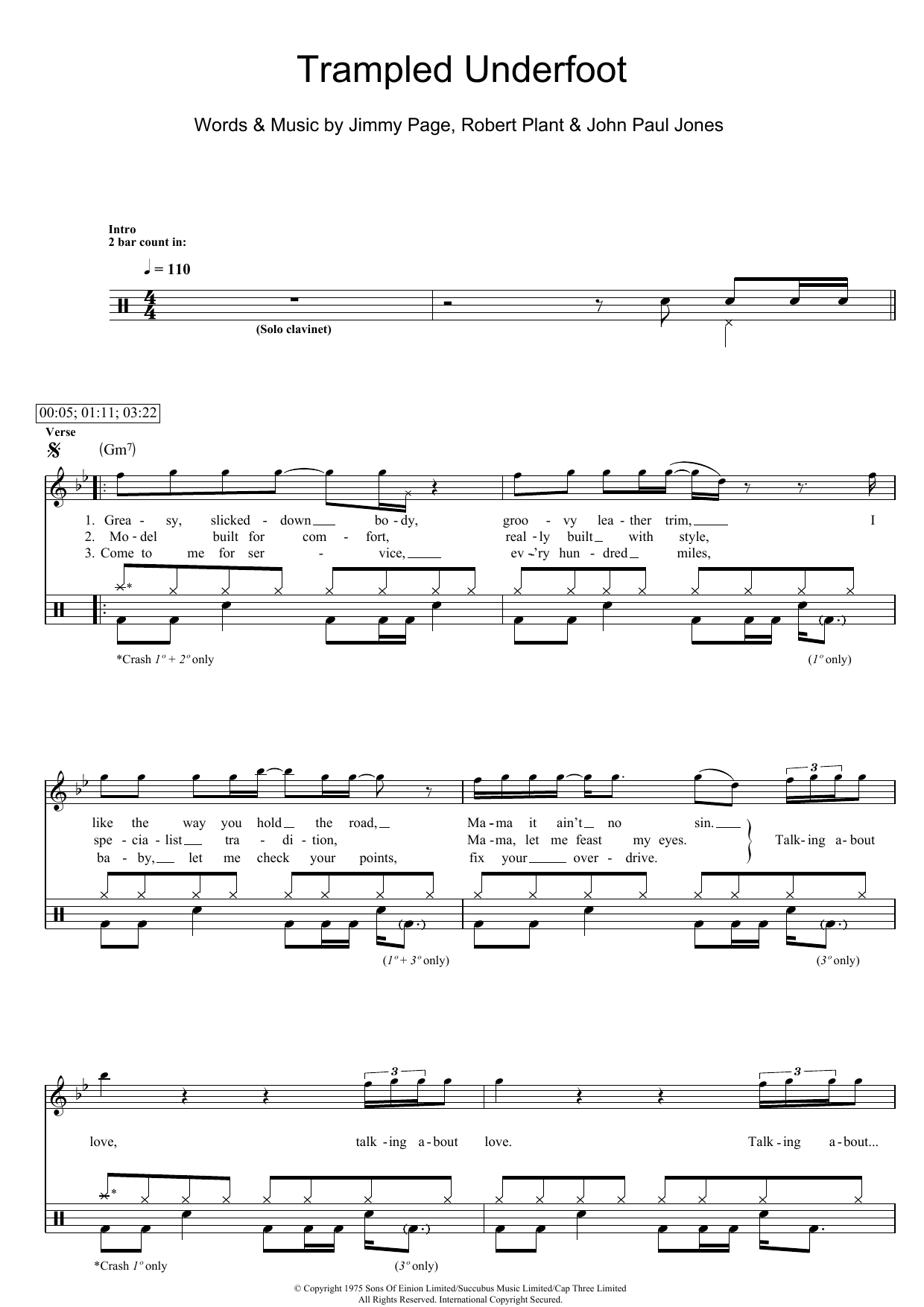 Product gallery: Page 1 of 1 Trampled Underfoot, Led Zeppelin