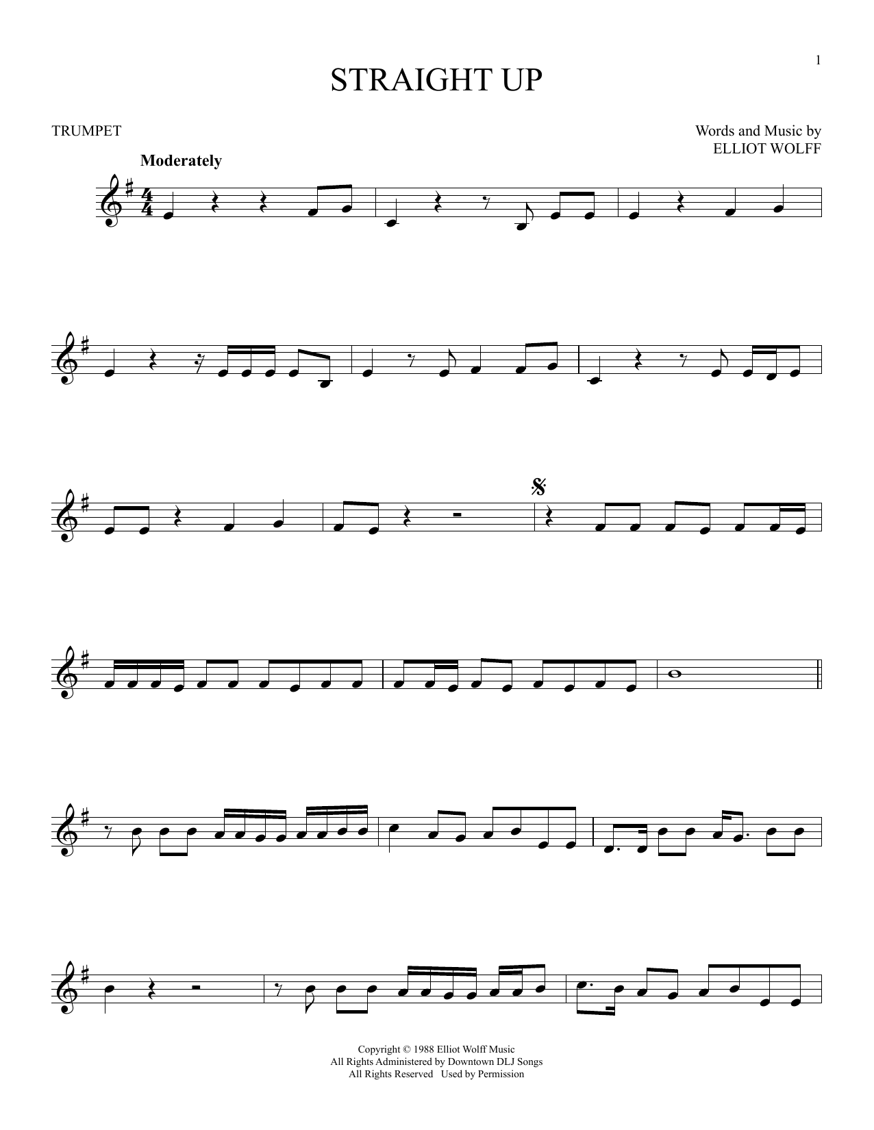 Produktgalerie: Seite 1 von 1 Straight Up, Paula Abdul, Trompete