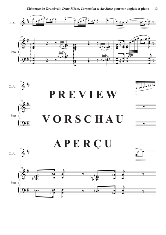 gallery: Deux Pièces : Invocation et Air Slave , , (Englischhorn + Klavier)