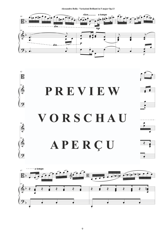Product gallery: Page 10 of 11 Variazioni Brillanti in F-Dur Op.13, , Viola and Piano