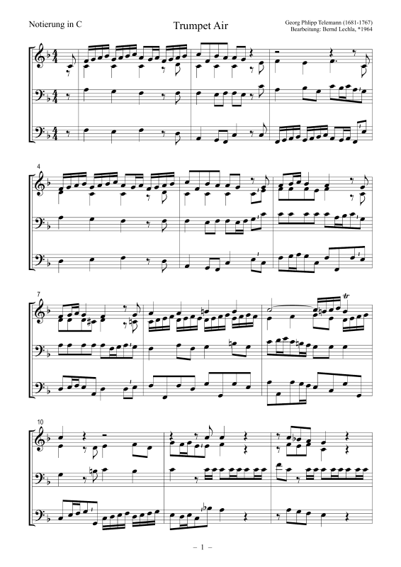 Produktbild zu: Trumpet AirGeorg Philipp Telemann