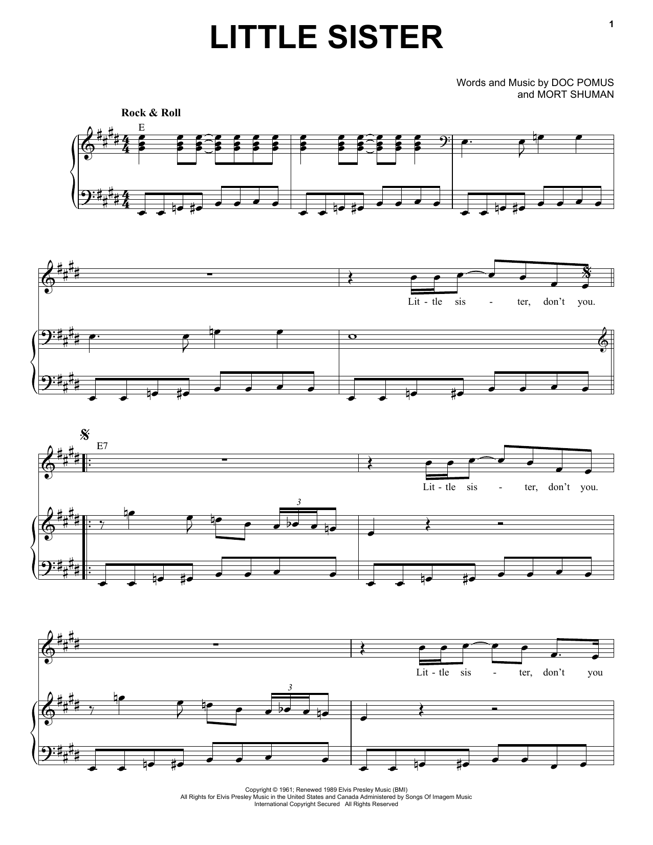 Product picture to:  Little Sister - Elvis Presley