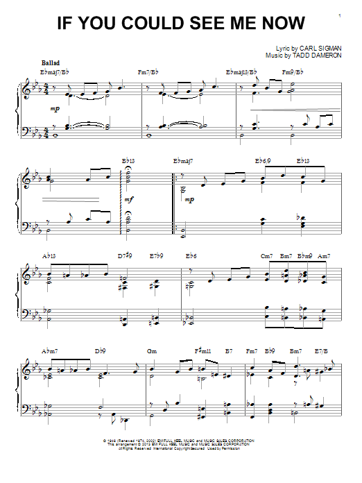 Produktbild zu: If You Could See Me Now [Jazz version] (arr. Brent Edstrom)