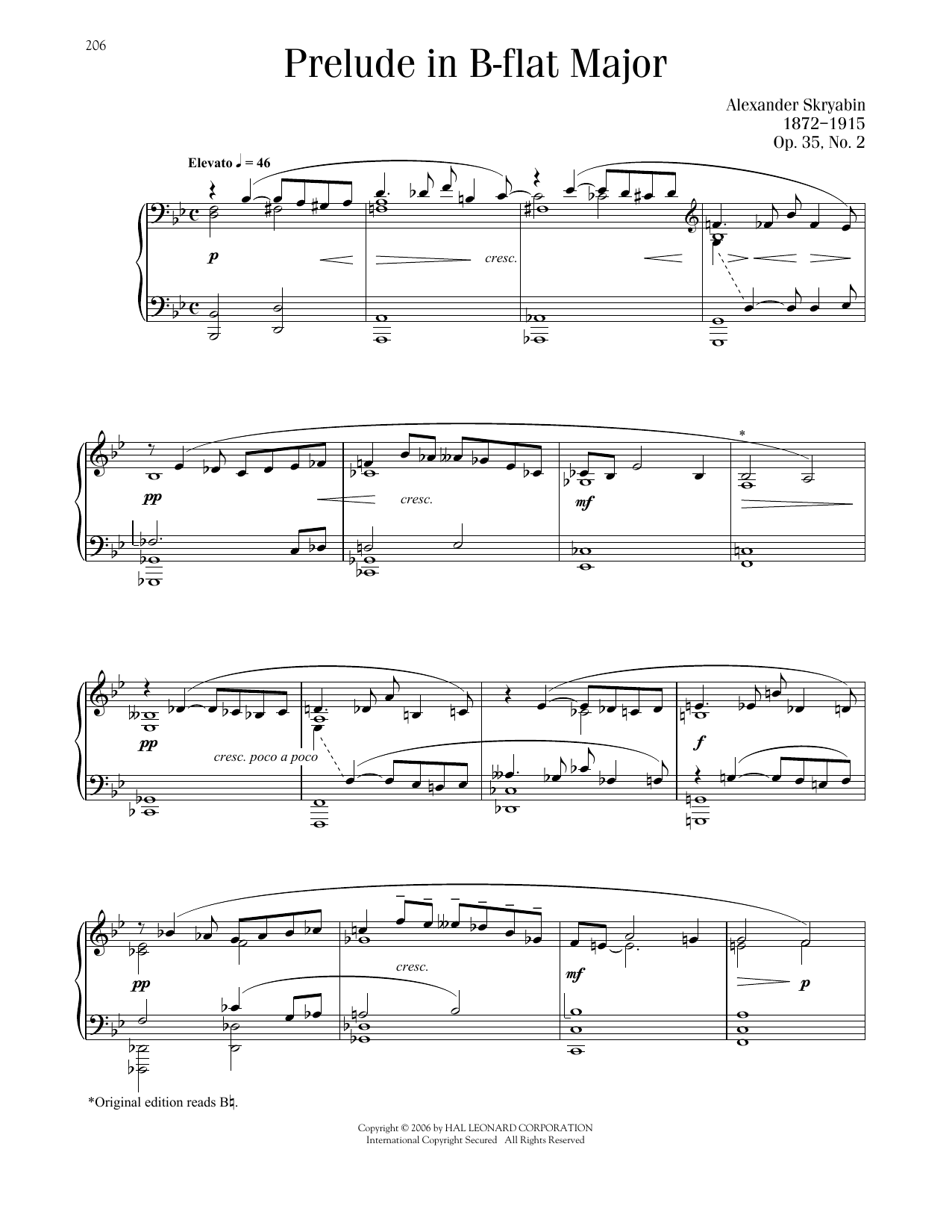 Produktbild zu: Prelude, Op. 35, No. 2