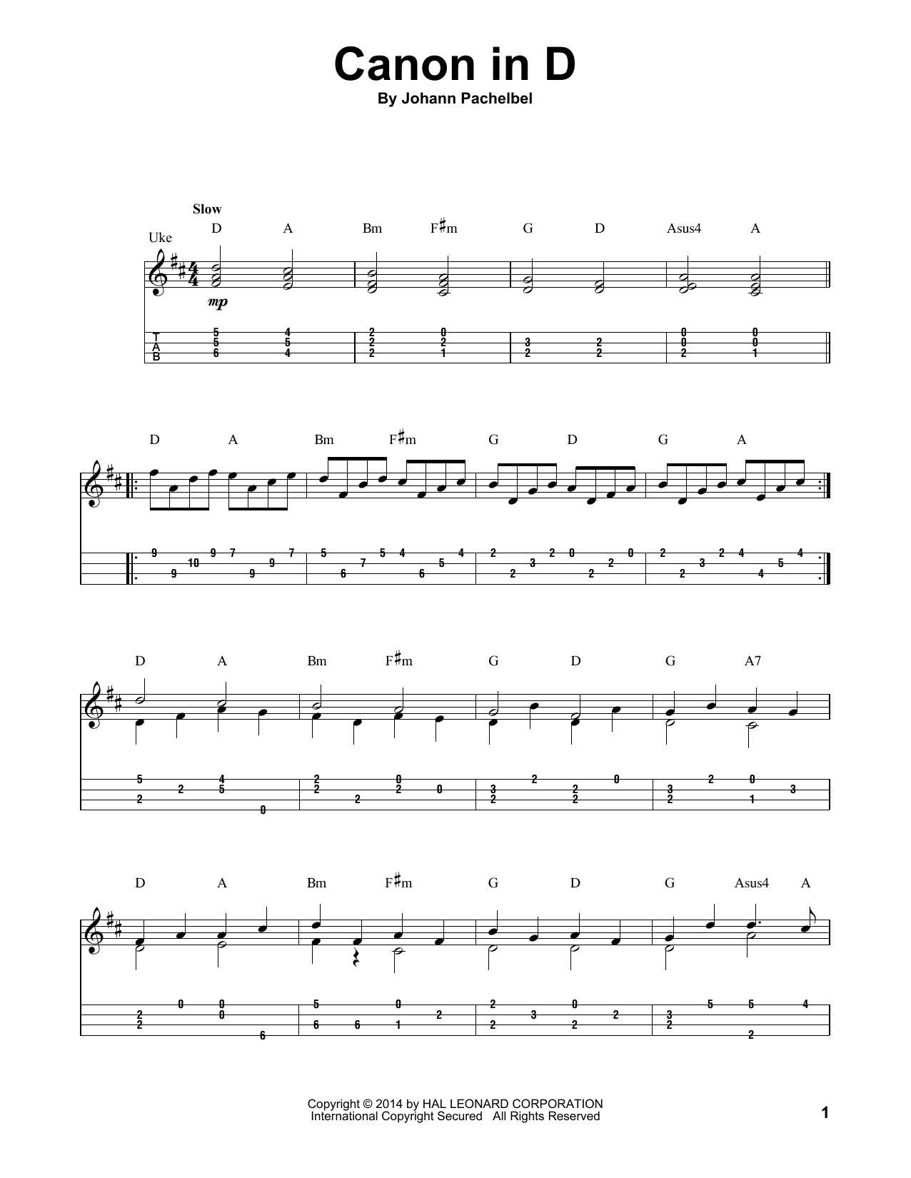 Product gallery: Page 1 of 1 Canon In D, Johann Pachelbel