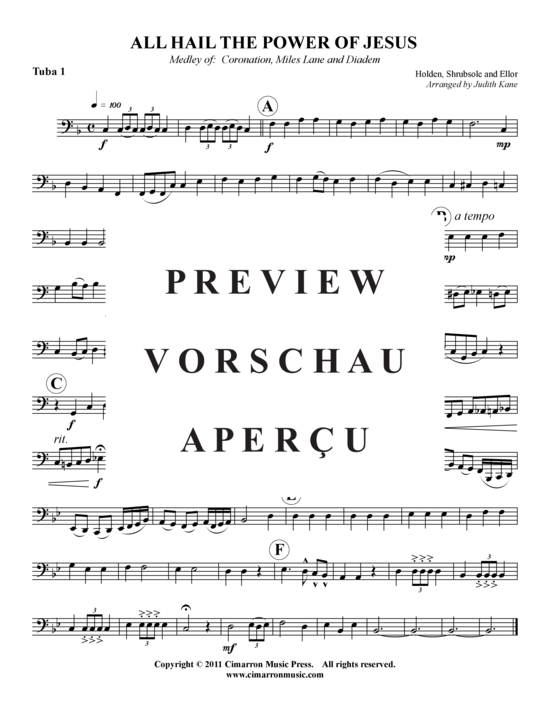 Product gallery: Page 8 of 9 All Hail the Power of Jesus , , (Tuba Quartet: 2x Baritone, 2xTuba)