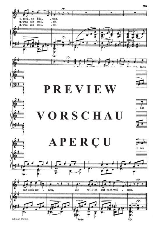 Product gallery: Page 3 of 3 Des Müllers Blumen D.795-9 (Die Schöne Müllerin), , Medium Voice and Piano