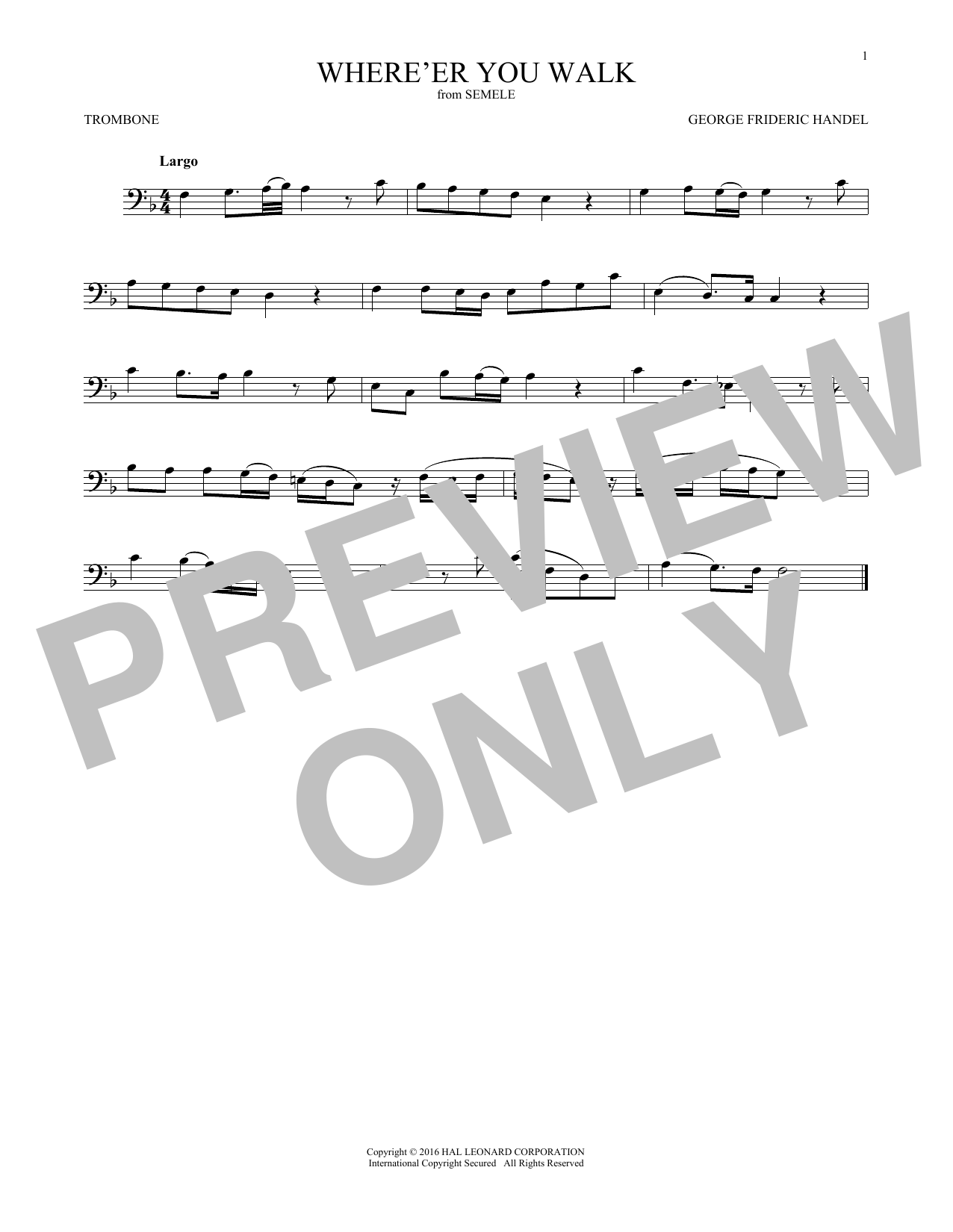 Product gallery: Page 1 of 1 Where E'er You Walk, George Frideric Handel
