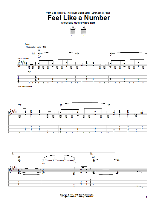 Product gallery: Page 1 of 1 Feel Like A Number, Bob Seger