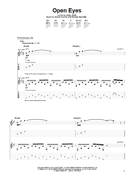 Produktgalerie: Seite 1 von 1 Open Eyes, Saliva, Gitarre