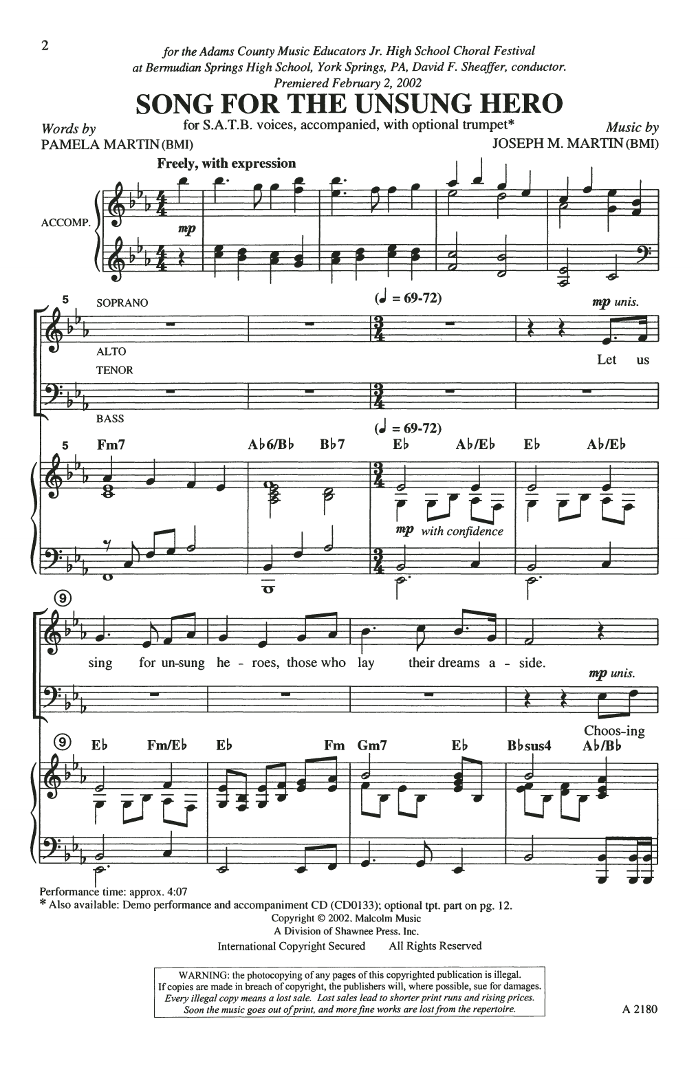 Product picture to: Song For The Unsung Hero