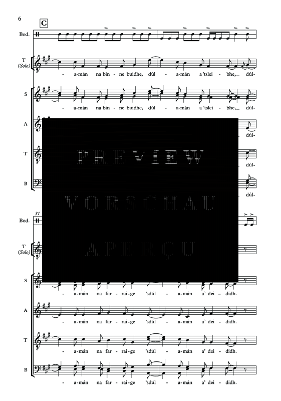 Produktgalerie: Seite 9 von 11 Dúlamán, , Tenor Solo, Gemischter Chor und irische Trommel