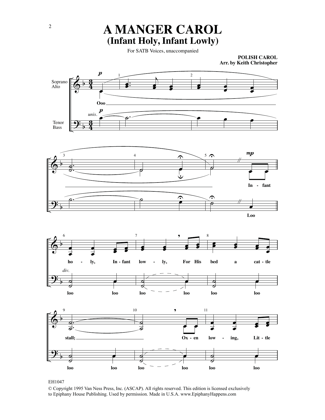 Produktbild zu: A Manger Carol (Infant Holy, Infant Lowly)