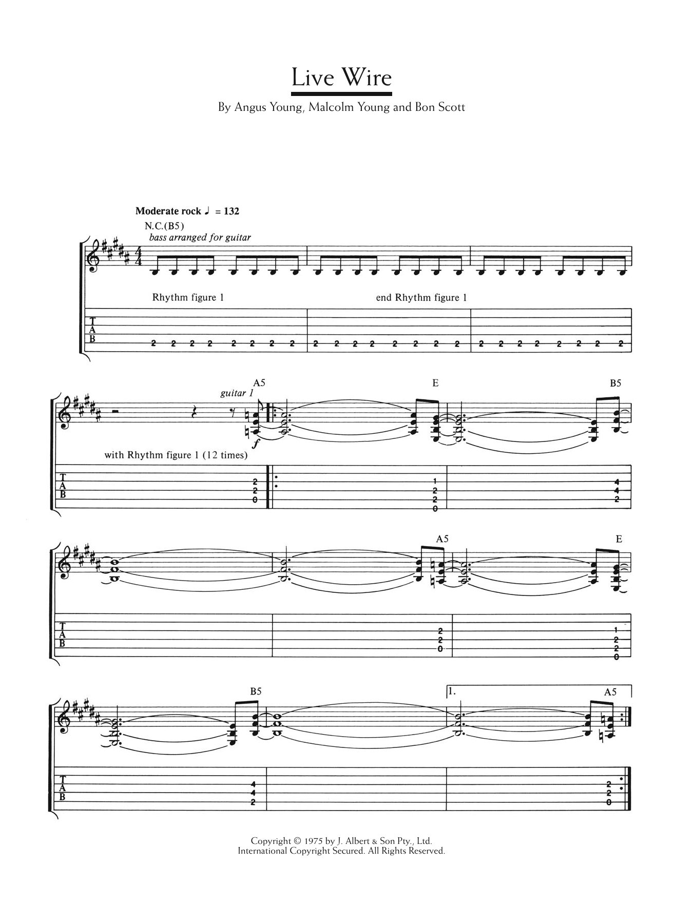 Produktgalerie: Seite 1 von 1 Live Wire, AC/DC, Gitarre