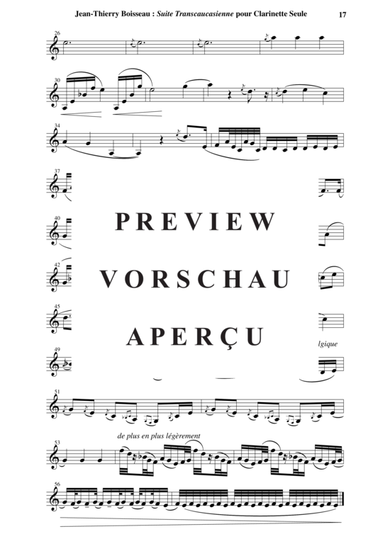Product gallery: Page 18 of 18 Suite Transcaucasienne (6 études) , , clarinet solo