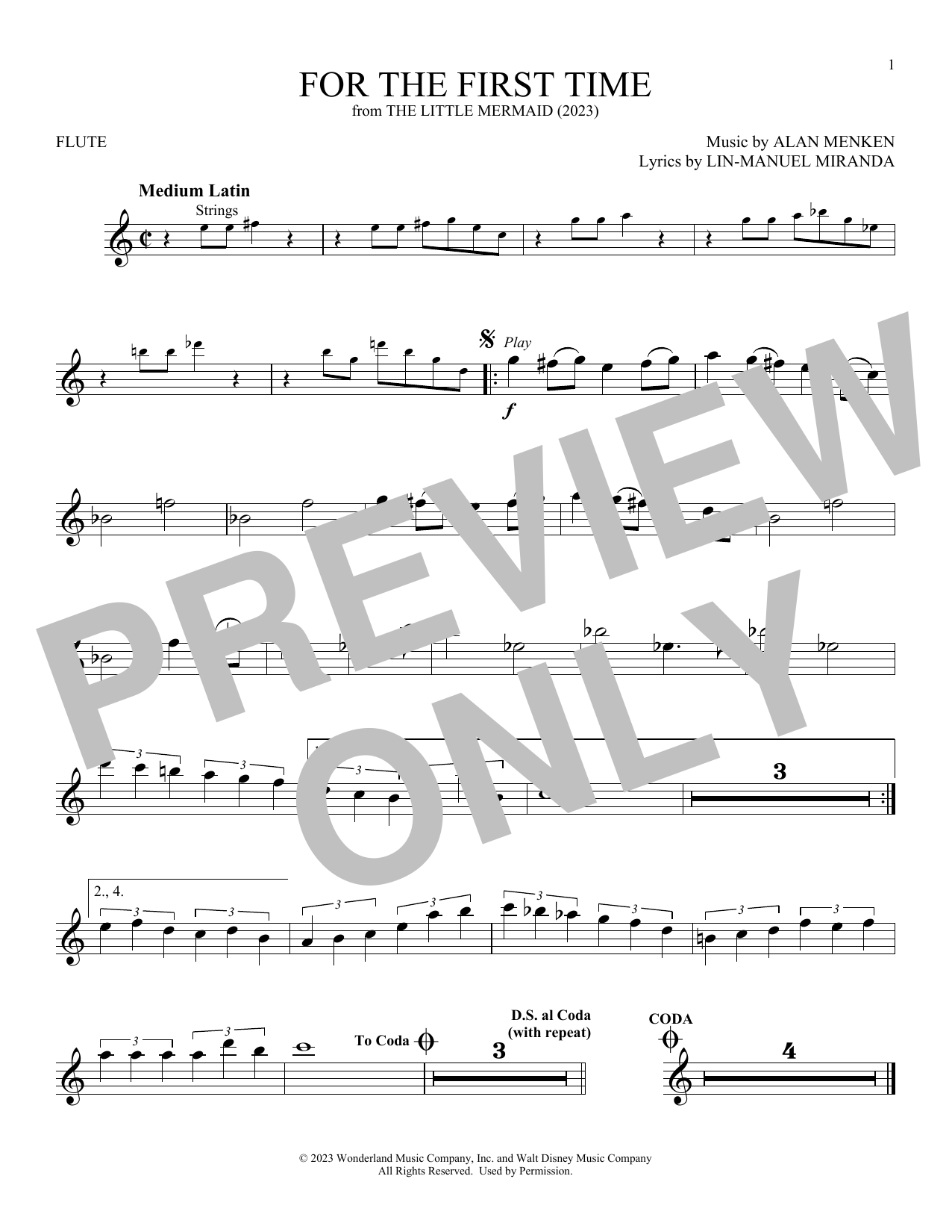 Product gallery: Page 1 of 1 For The First Time (from The Little Mermaid) (2023), Halle Bailey