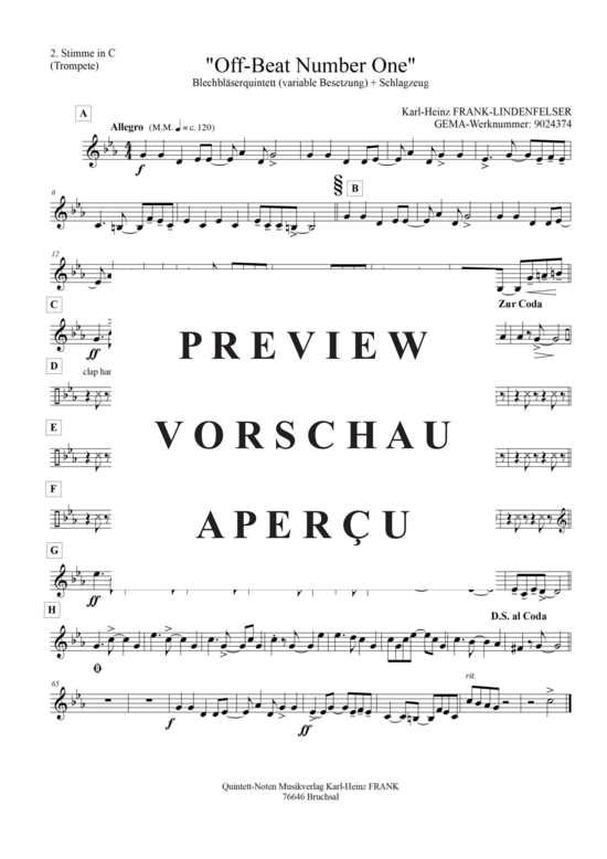 Produktgalerie: Seite 10 von 21 Off-Beat Number One , , (Quintett, variable Besetzung)