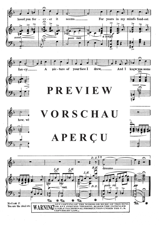 Produktgalerie: Seite 5 von 8 You Are The Ideal Of My Dreams , Popular Standard, Klavier und Gesang