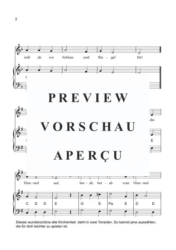 Product gallery: Page 3 of 4 O Heiland reiß die Himmel auf, , Accordion and vocals