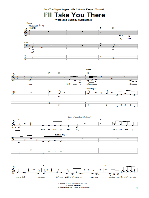 Produktgalerie: Seite 1 von 1 I'll Take You There, The Staple Singers, E-Bass