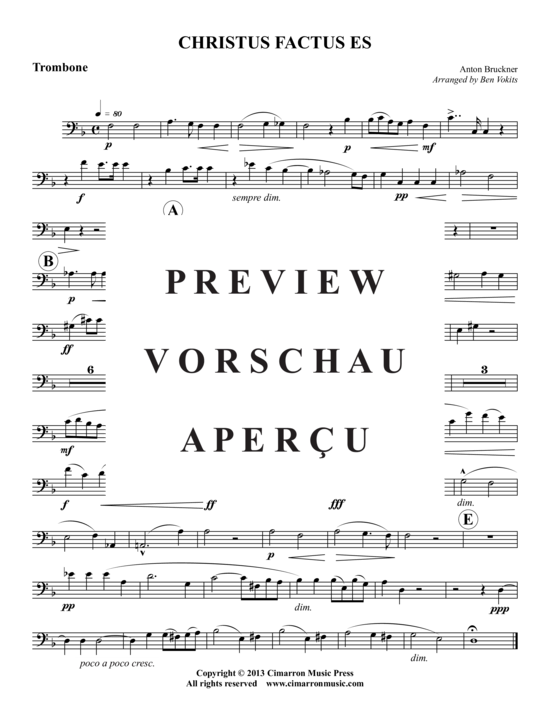 Produktgalerie: Seite 8 von 9 Christus Factus Es , , (Blechbläser-Quintett)