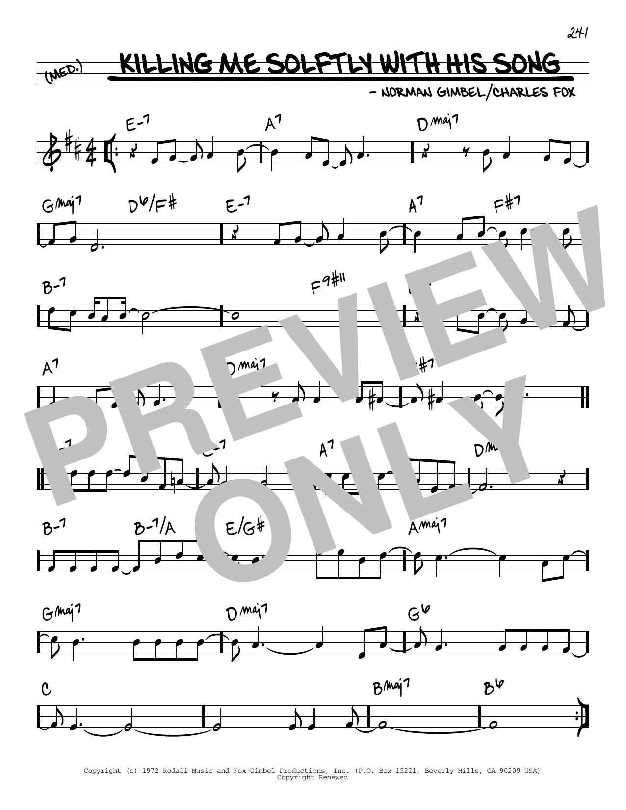 Produktbild zu: Killing Me Softly With His Song