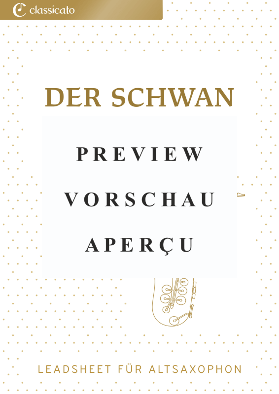 Produktgalerie: Seite 2 von 6 Der Schwan - Sanfte Elegie, , Alt Saxophon Solo und Akkorde