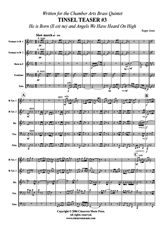 Produktbild zu: Tinsel Teaser 3 Roger Jones