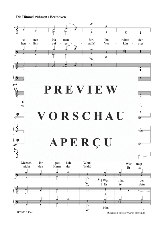 gallery: Die Himmel rühmen, , (Gemischter Chor und Orgel)