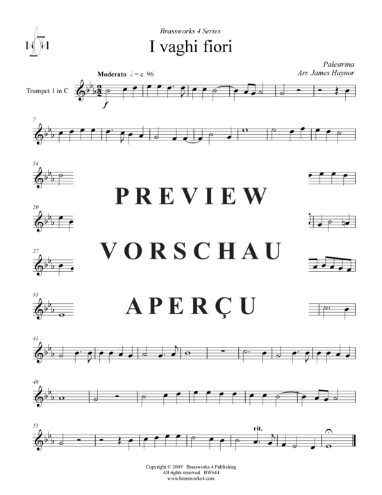 Produktgalerie: Seite 7 von 11 I vaghi fiori, , (2xTrompete in B/C, Horn in F, Posaune)