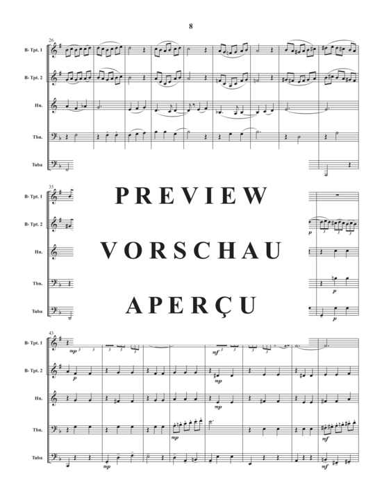 Produktgalerie: Seite 10 von 21 Montreal Suite , , (Blechbläser Quintett)