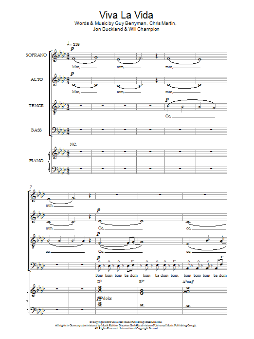 Produktbild zu: Viva La Vida (arr. Christopher Hussey)