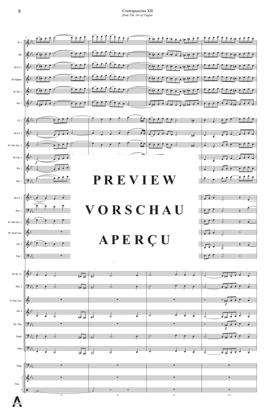 Produktgalerie: Seite 11 von 21 Contrapunctus 12 aus Kunst der Fuge , , (Concert Band)
