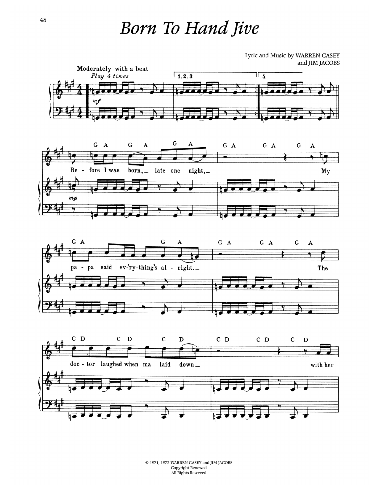 Product picture to: Born To Hand Jive (from Grease)
